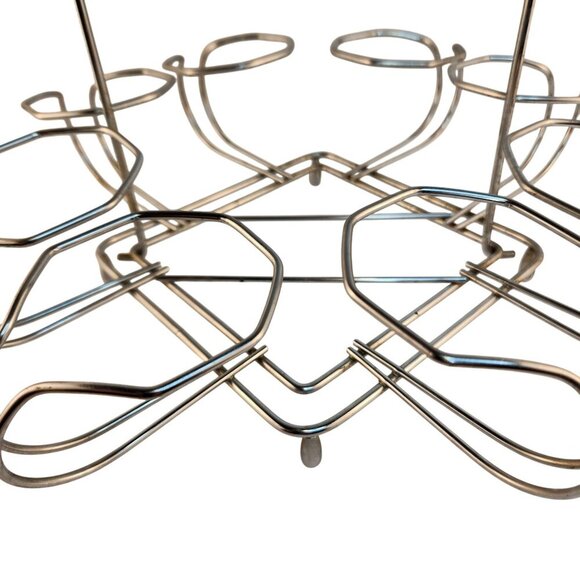 1960s Libbey Starlyte Mid Century Modern Frosted Silver Leaf Tumbler Glasses Wit - Picture 13 of 16